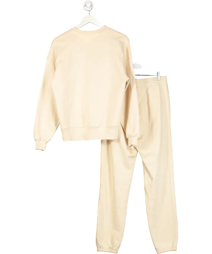 Anine Bing Cream logo Embroidered Sweatshirt And Cuffed Joggers - Joggers UK S, Sweater UK XS