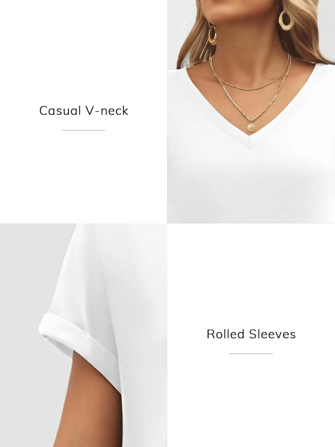 ATHMILE T Shirts Short Sleeve V Neck Tees for Women Fashion Tops Trendy Lightweight Casual Summer Outfits Clothes 2025 Beach