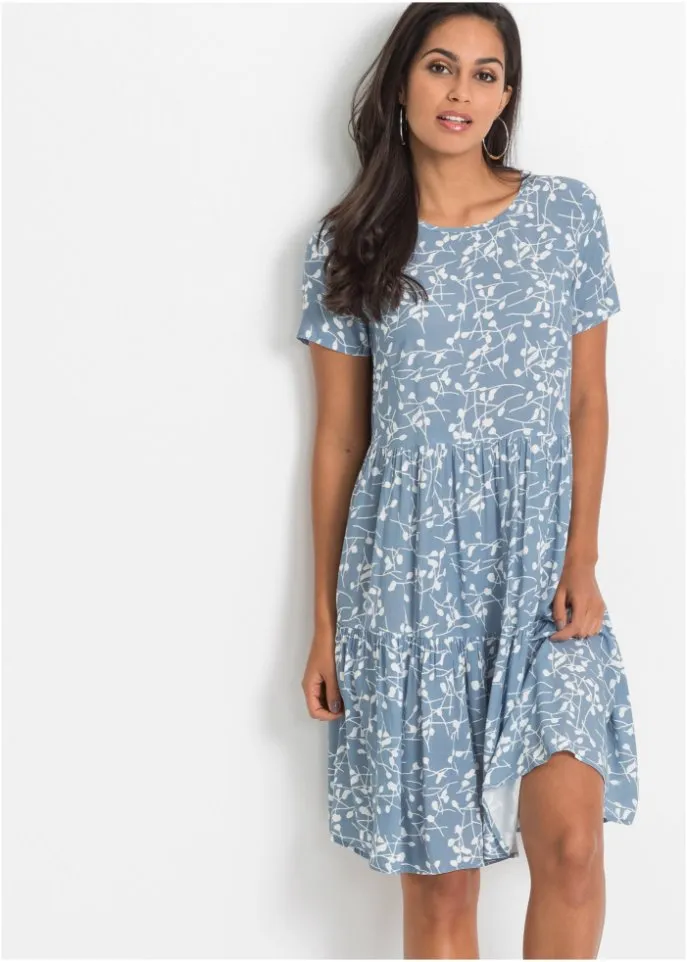 Bodyflirt print dress, blue