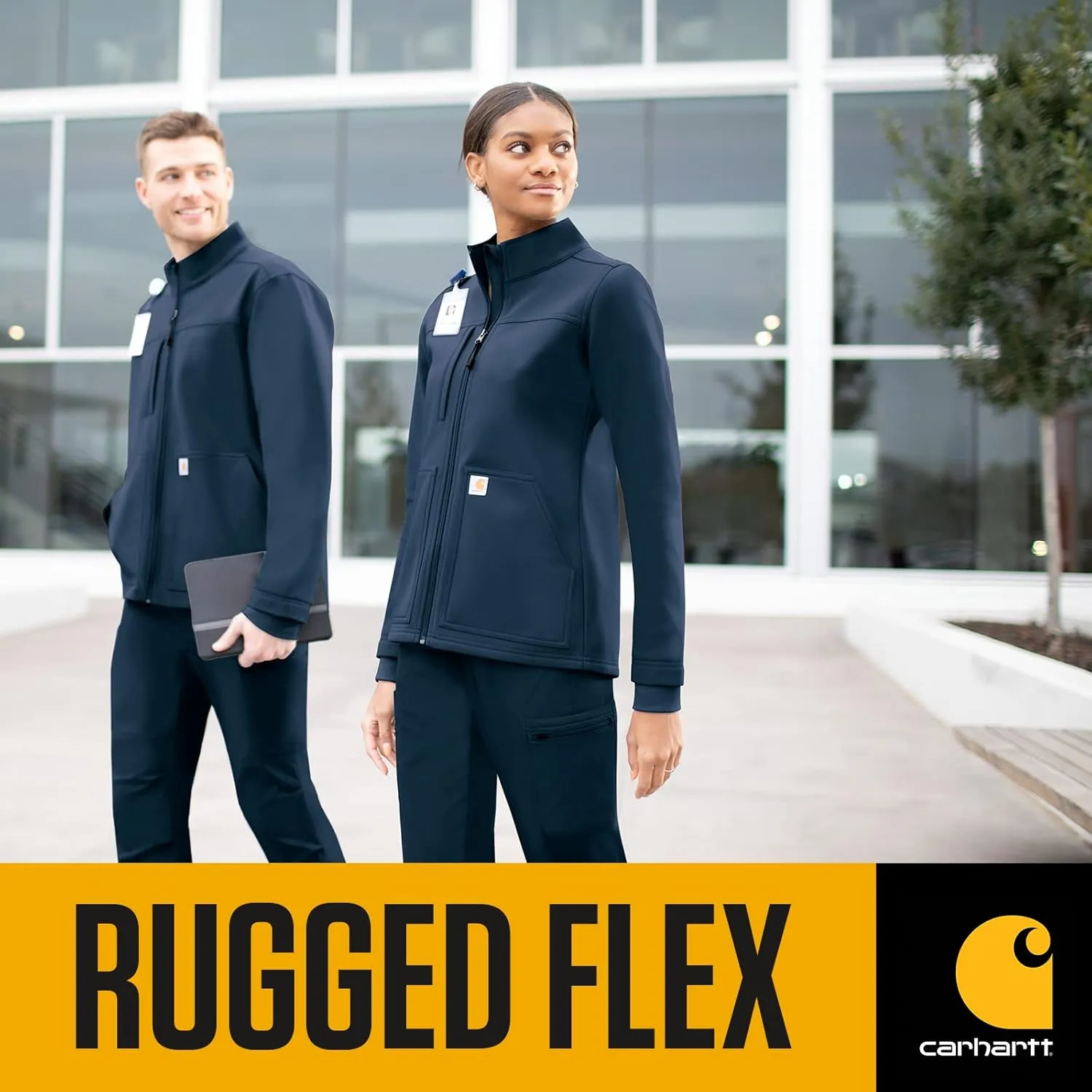 Carhartt Scrubs C80023 Men's Rugged Flex Modern Fit Bonded Fleece Jack