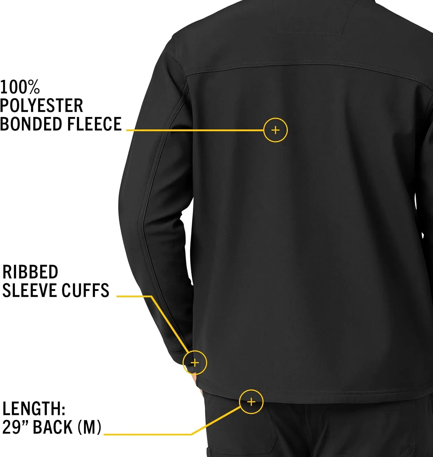 Carhartt Scrubs C80023 Men's Rugged Flex Modern Fit Bonded Fleece Jack
