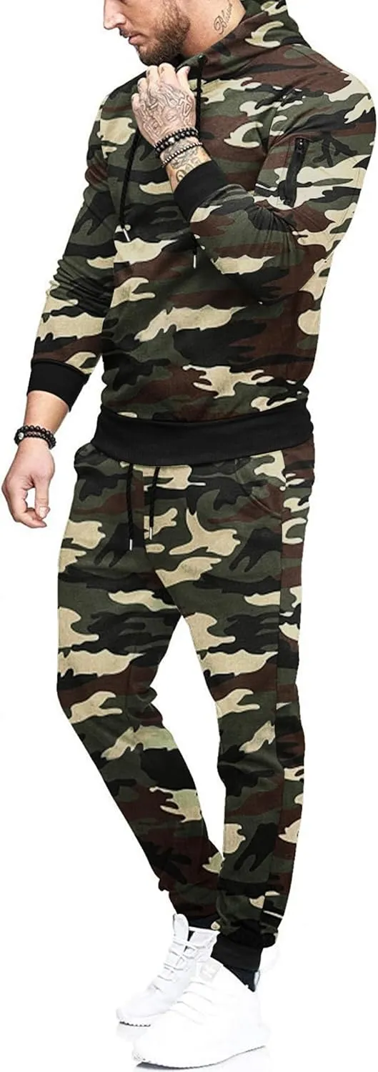 COOFANDY Men's Tracksuit 2 Piece Hooded Athletic Sweatsuits Casual Running Jogging Sport Suit Sets