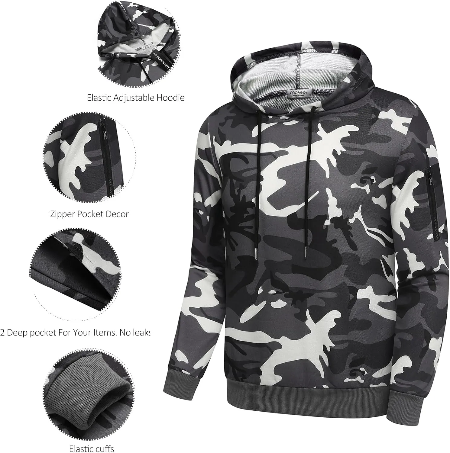 COOFANDY Men's Tracksuit 2 Piece Hooded Athletic Sweatsuits Casual Running Jogging Sport Suit Sets