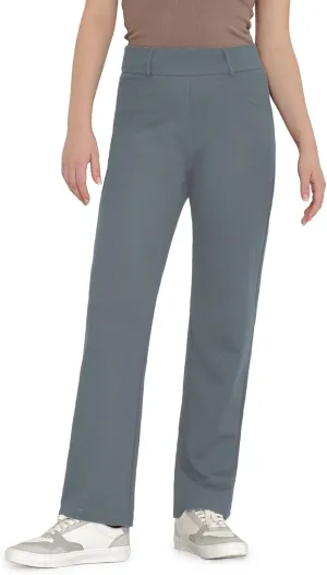 Dress Pants for Women Work Straight Pants with Pockets High Waisted Casual Business Slacks 29" Inseam Pull On Trousers