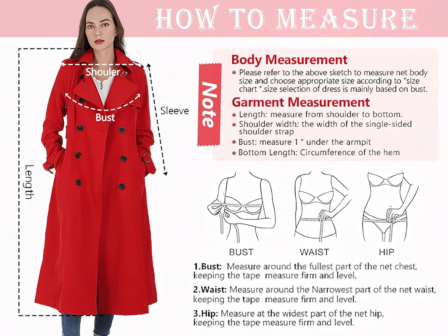 ebossy Women's Double Breasted Duster Trench Coat Slim Full Length Maxi Long Overcoat