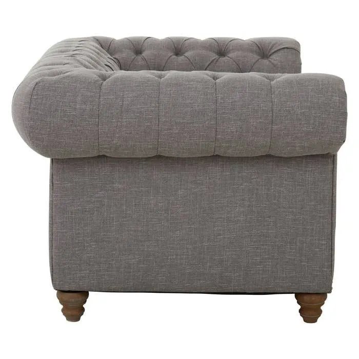 Elenora Two Seat Sofa – Dark Grey Linen