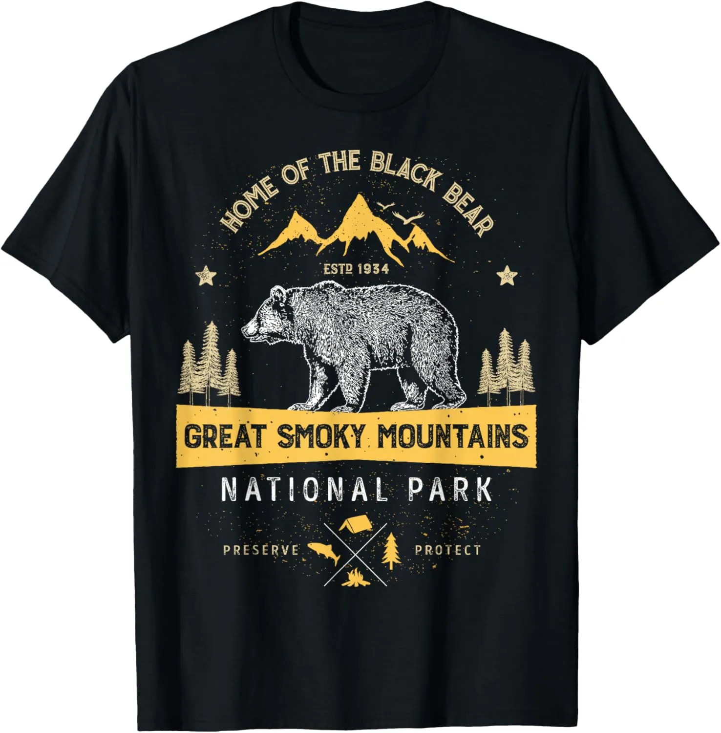 Great Smoky Mountains National Park T shirt Bear Vintage T-Shirt