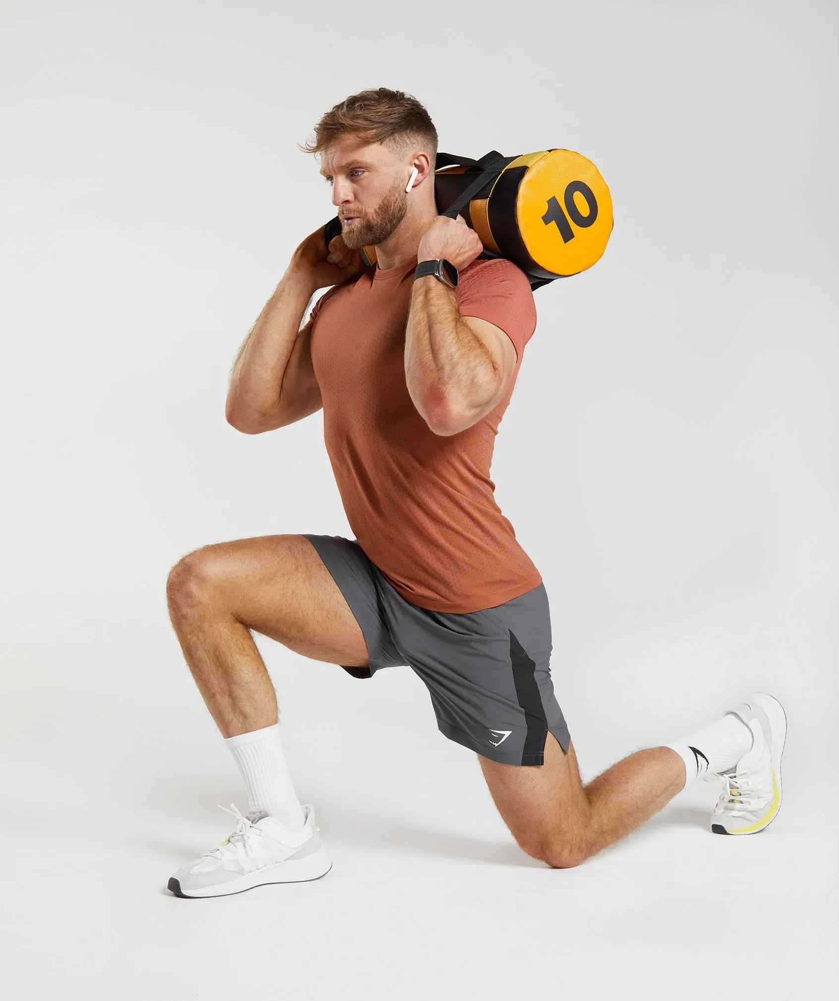Gymshark Sport Seamless T-Shirt - Persimmon Red/Warm Brown