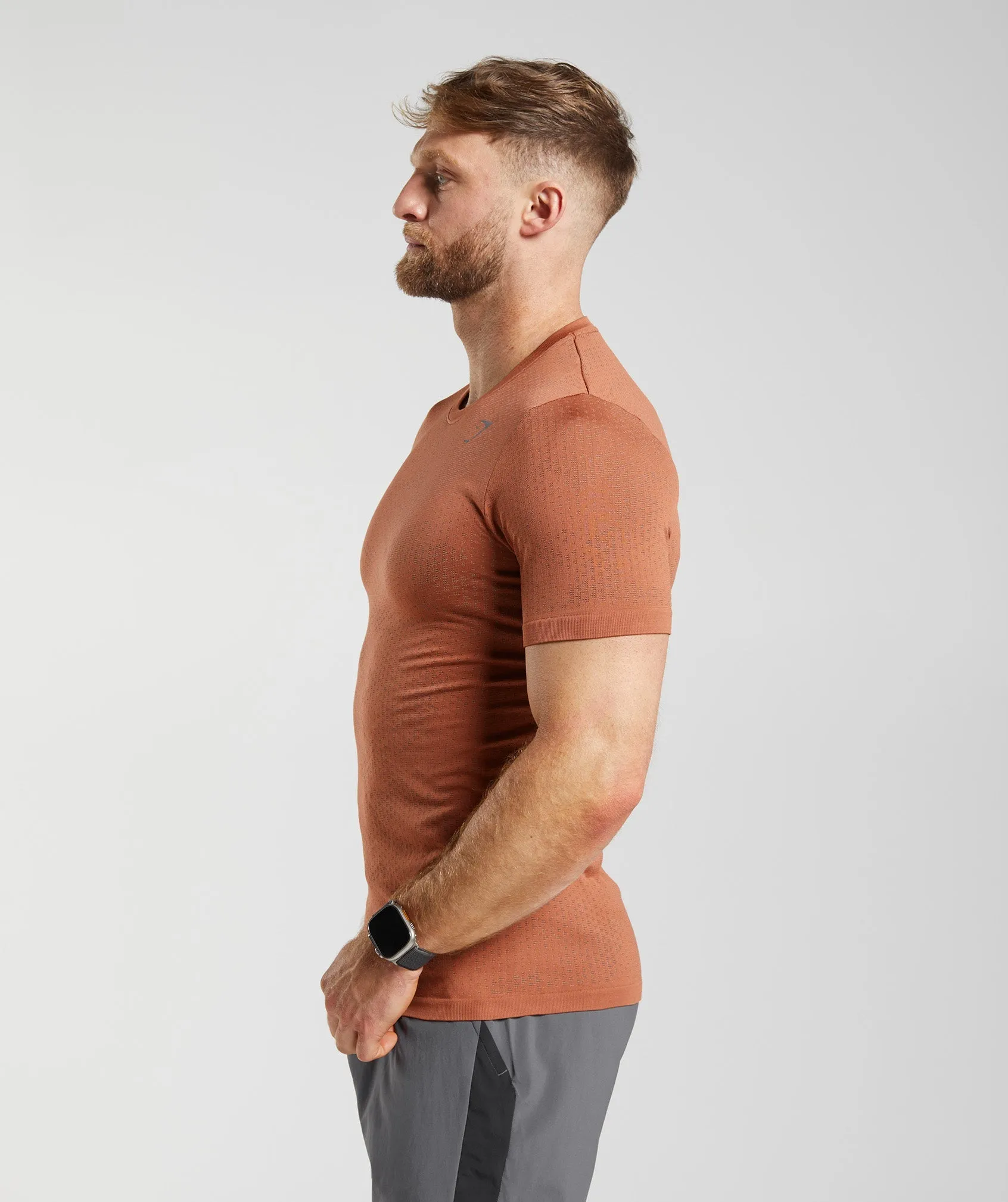 Gymshark Sport Seamless T-Shirt - Persimmon Red/Warm Brown