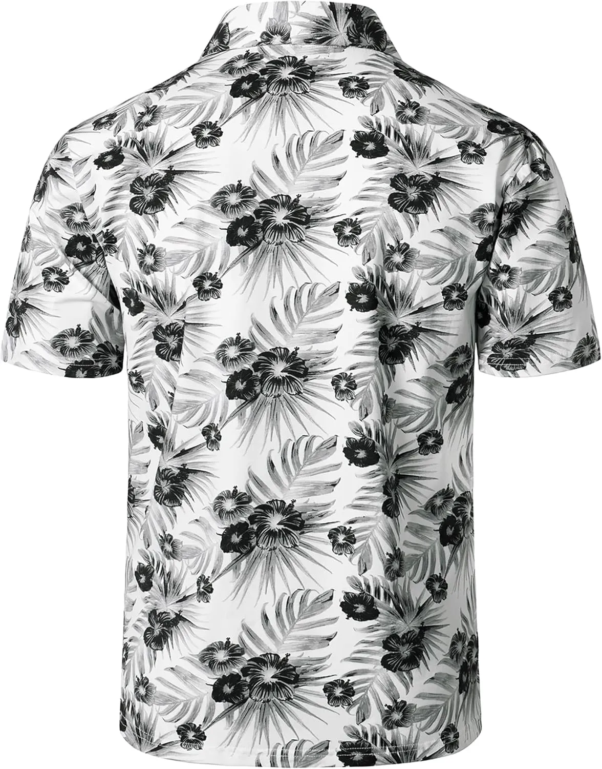 JOGAL Mens Golf Polo Shirts Short Sleeve Dry Fit Performance Moisture Wicking Printed Summer T-Shirt