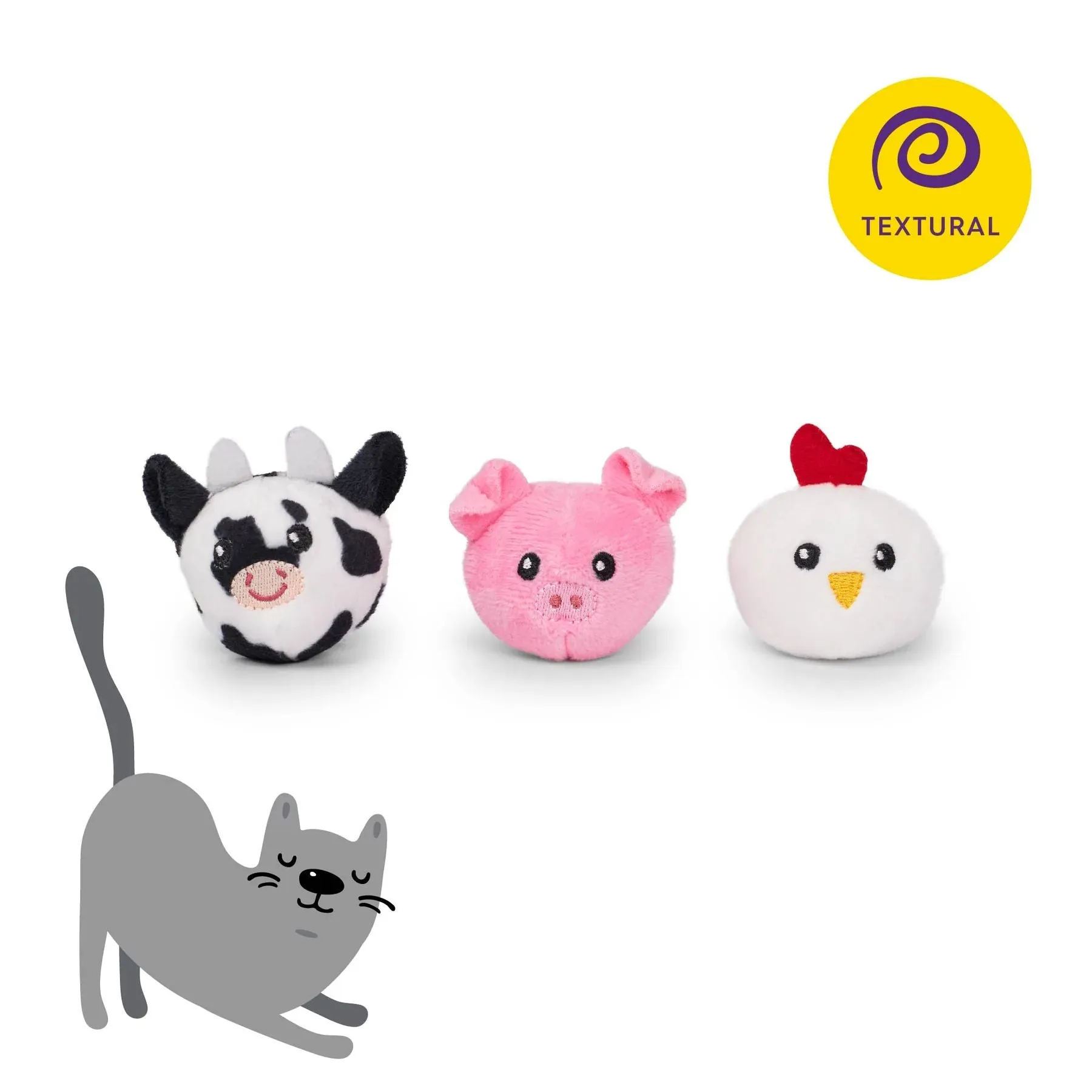 Kazoo Cat Toy Farm Friends Assorted Styles^^^