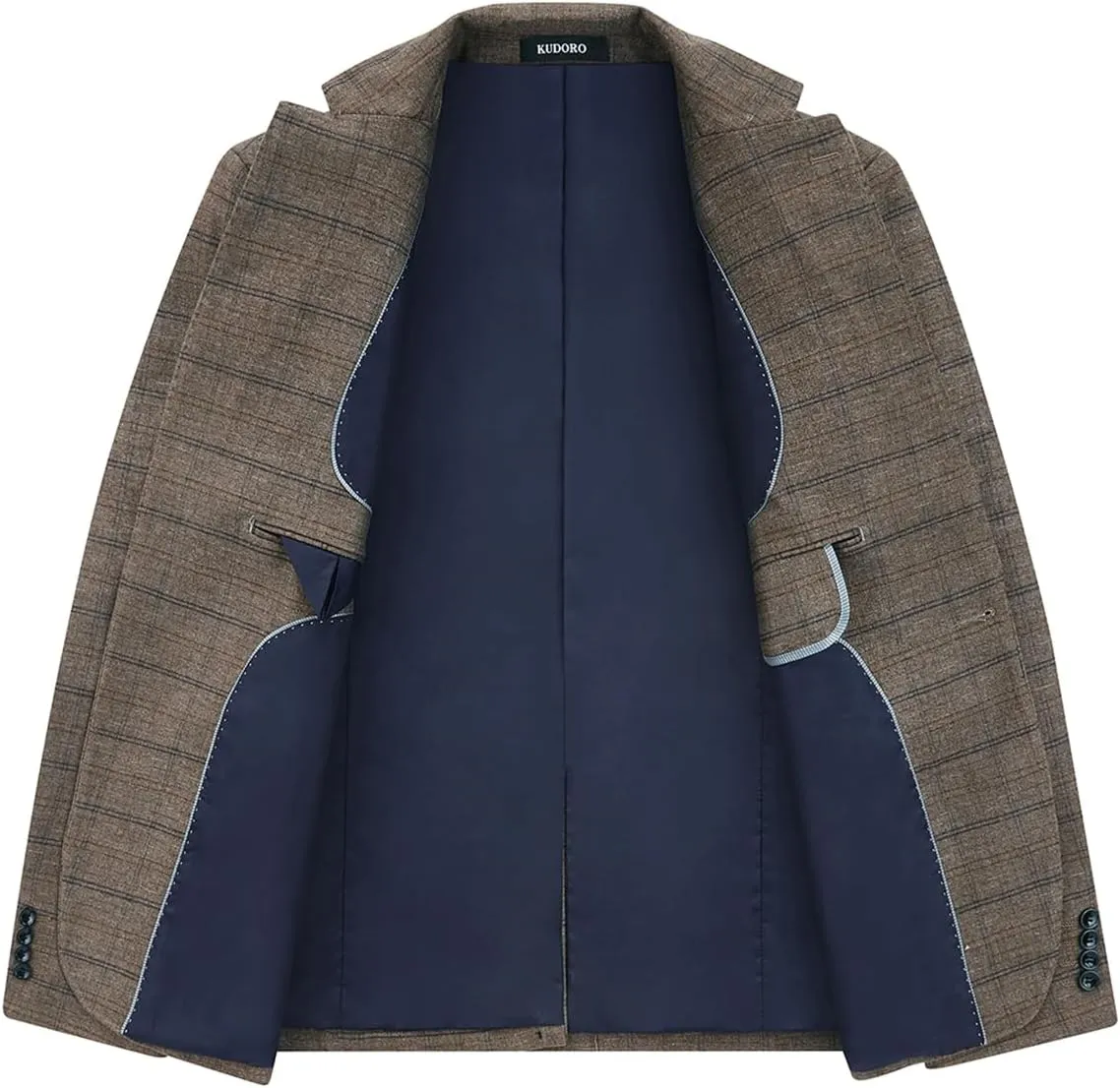 Mens Plaid Blazer Sports Coat Casual Slim Fit Checkered Blazer for Men Wedding