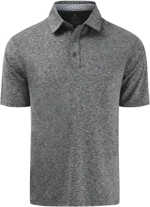 Men's Quick Dry Golf Polo Shirt Moisture Wicking Performance Short Sleeve Athletic Golf Shirts for Men