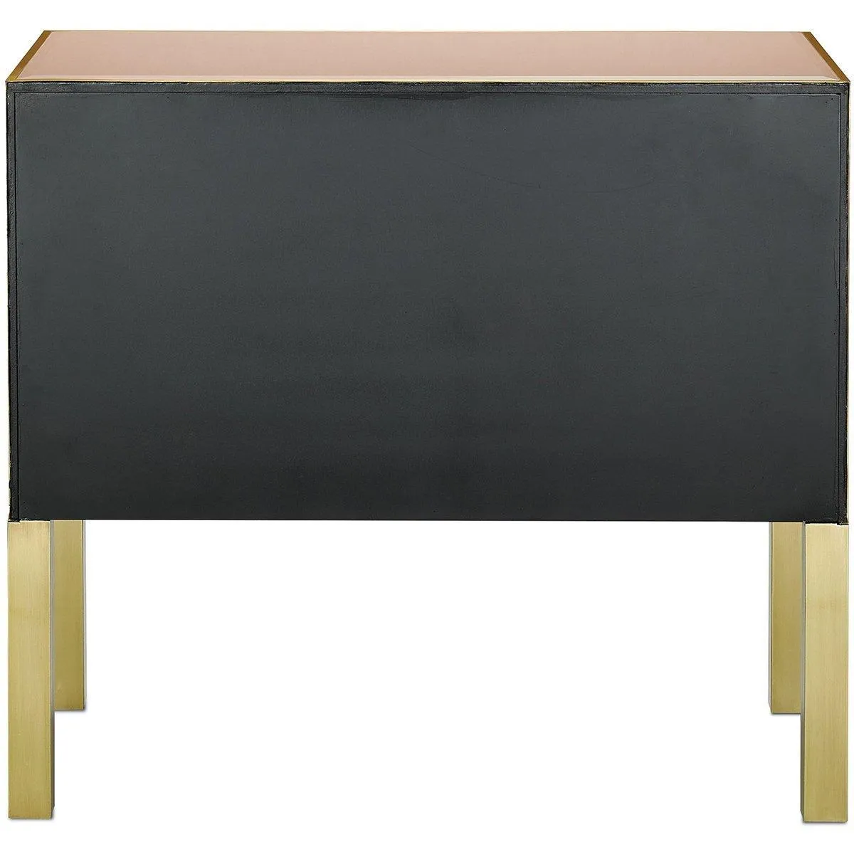 Rose Brass Accent Modern Chest