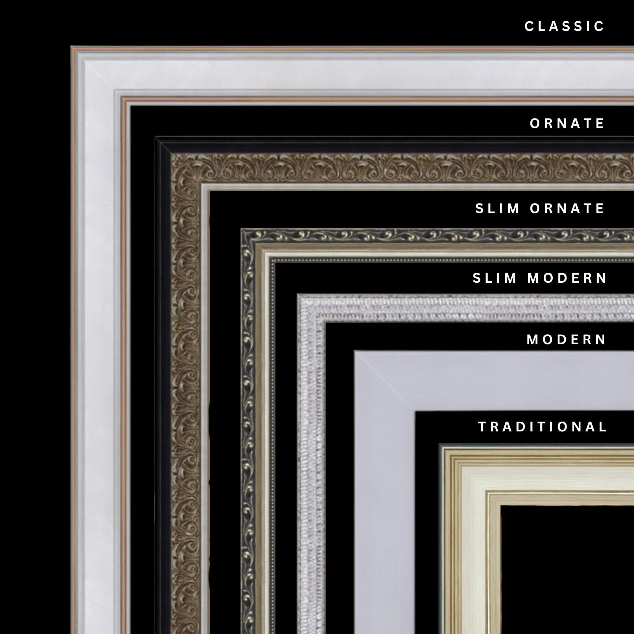 Silver 41x39 Picture Frame Ornate Traditional Classic Antique