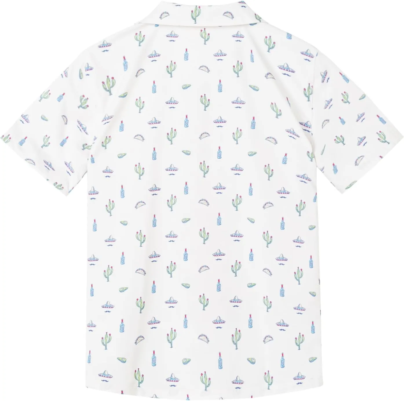 SURF CUZ Boys Hawaiian Shirt Button Down Shirt Toddler to Big Kid Short Sleeve Funny Vacation
