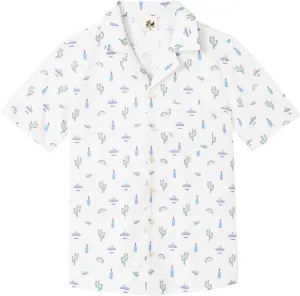 SURF CUZ Boys Hawaiian Shirt Button Down Shirt Toddler to Big Kid Short Sleeve Funny Vacation