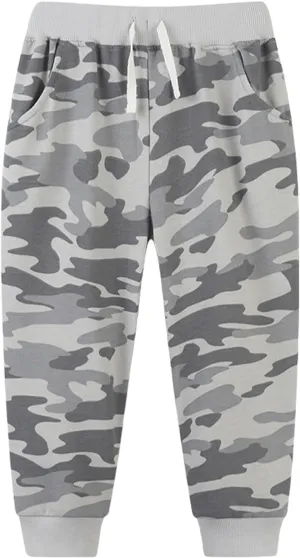 Toddler Boys Camouflage Sweatpants Drawstring Elastic Pull-On Joggers Active Pants Sport High Waisted Trousers Bottoms