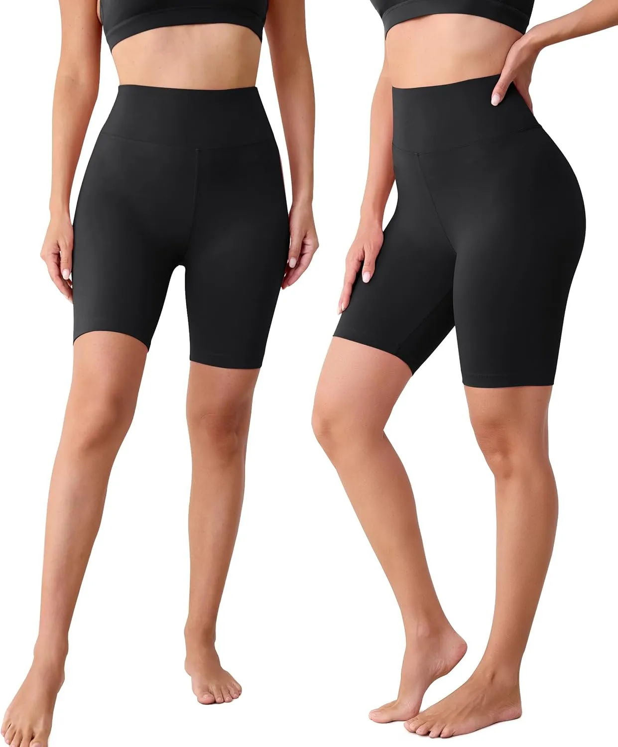 VALANDY Creamlush 3 Pack Biker Shorts for Women -8" High Waisted Soft Stretchy Spandex Athletic Yoga Shorts